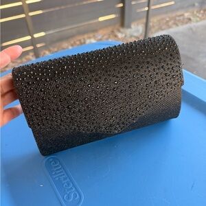 Elegant Black Rhinestone Clutch